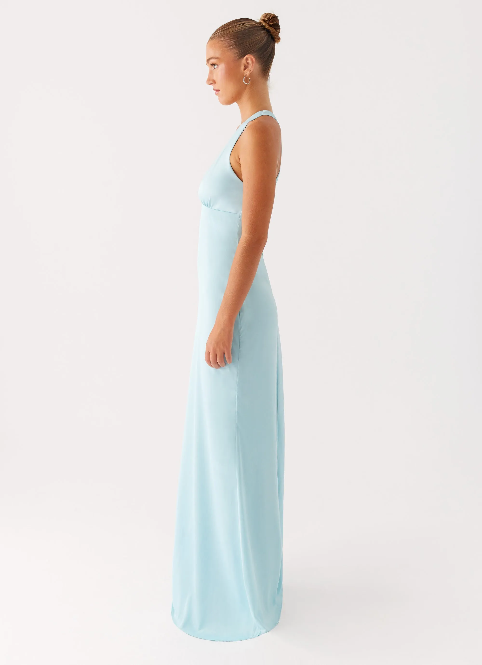 Wrinkle Resistant Desi Halterneck Maxi Dress - Mint