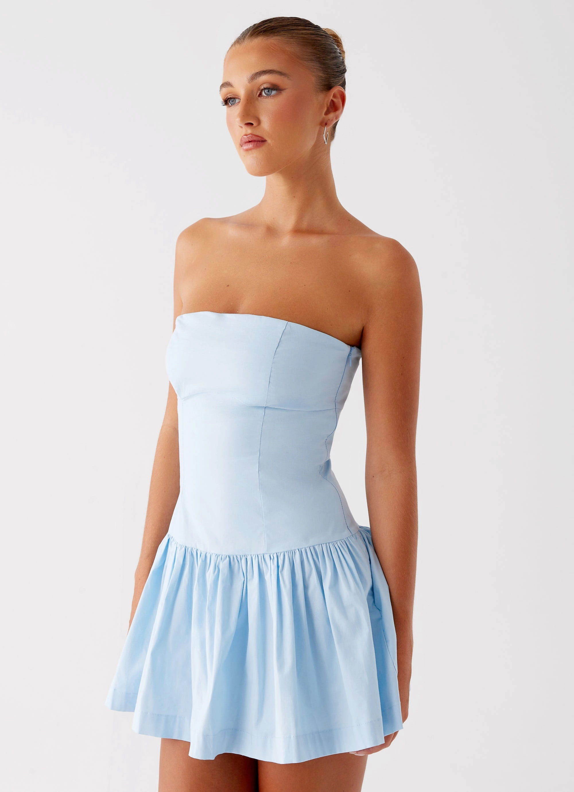 Wrinkle-Resistant Chic Energy Riviera Mini Dress - Blue