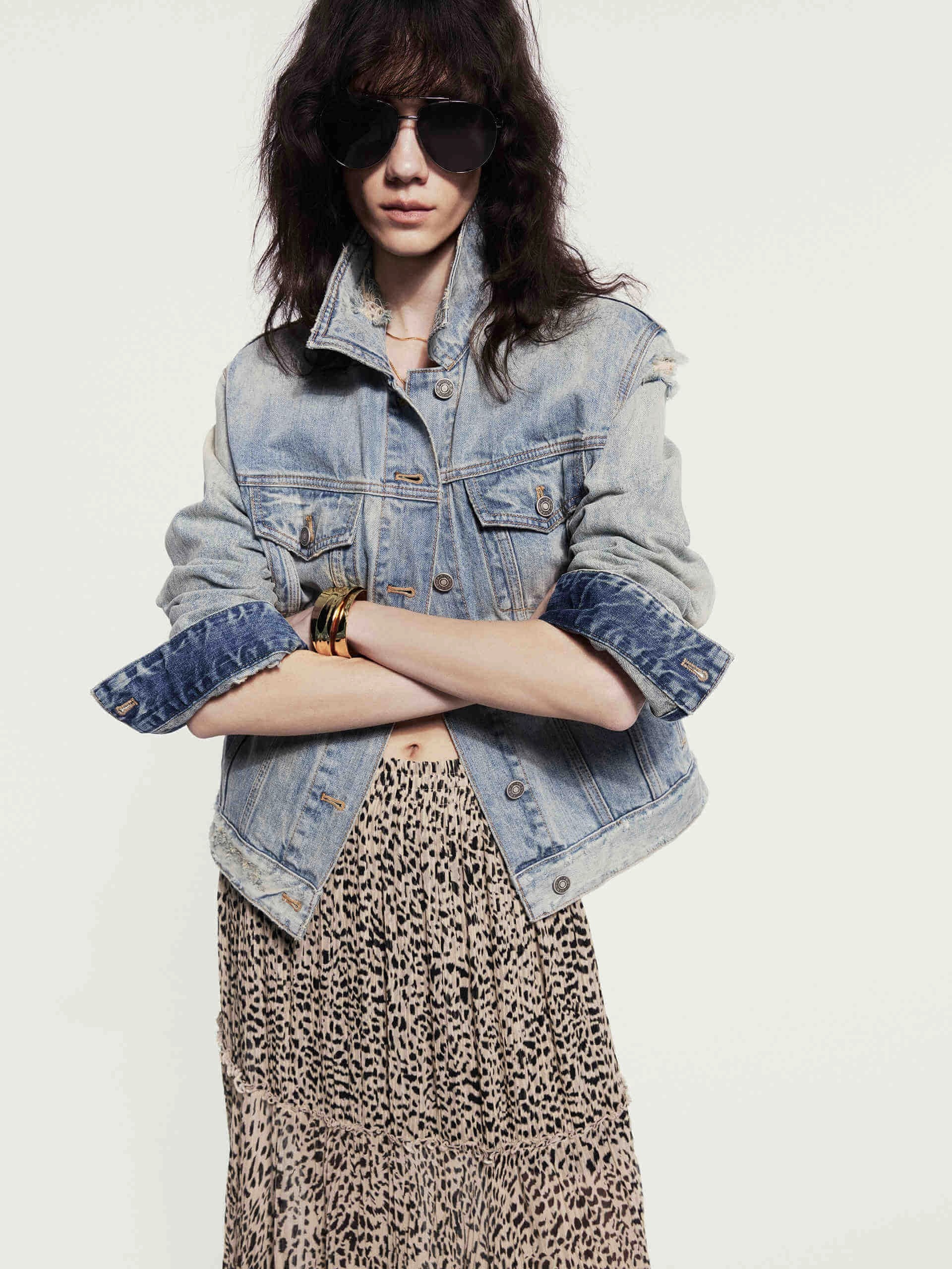 Destroyed Detail Cotton Jacket