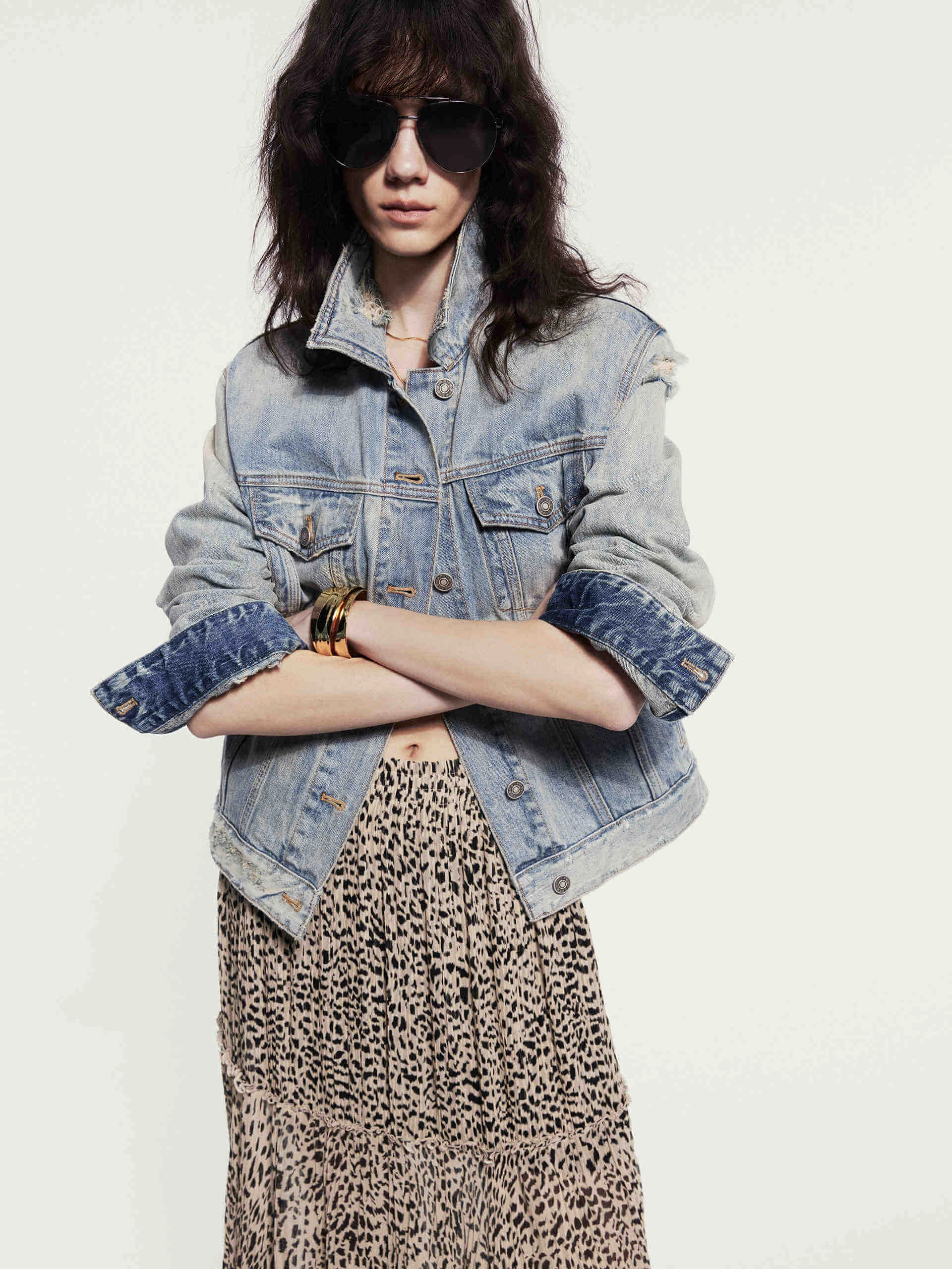 Destroyed Detail Cotton Jacket