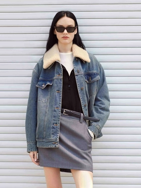 Detachable Collar Denim Jacket Detachable Collar Denim Jacket