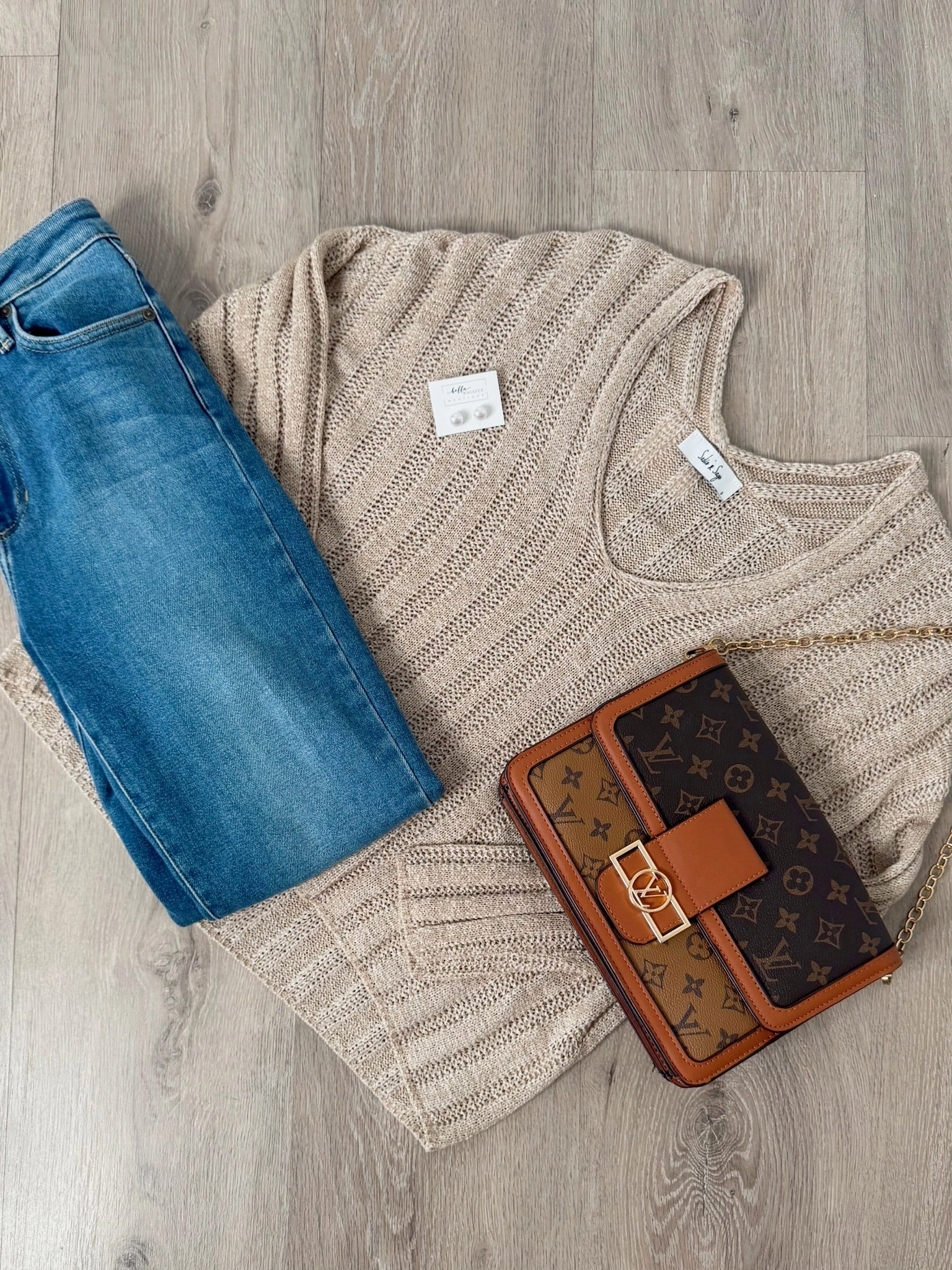 Breathable Mesh Insert Devon Knit Sweater