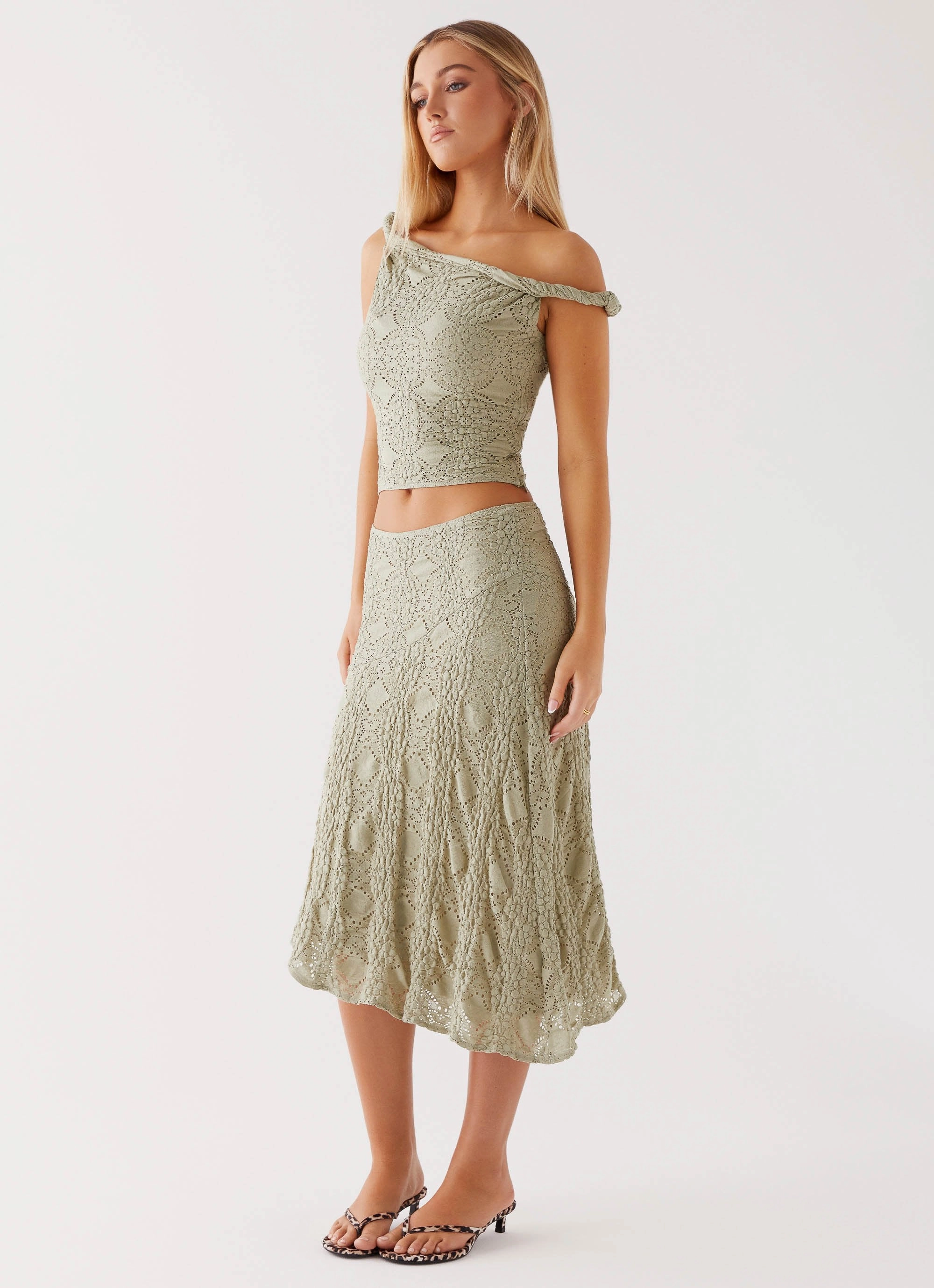 Diamond Sky Top - Sage Relaxed Look