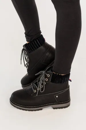 Dirty Laundry Alpine Booties- Nubuck Black