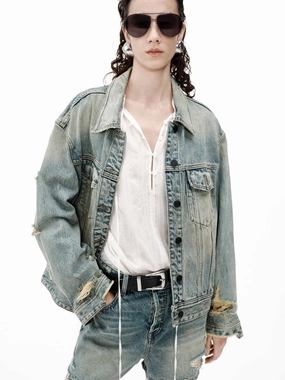Distressed Cotton Jacket Distressed Cotton Jacket