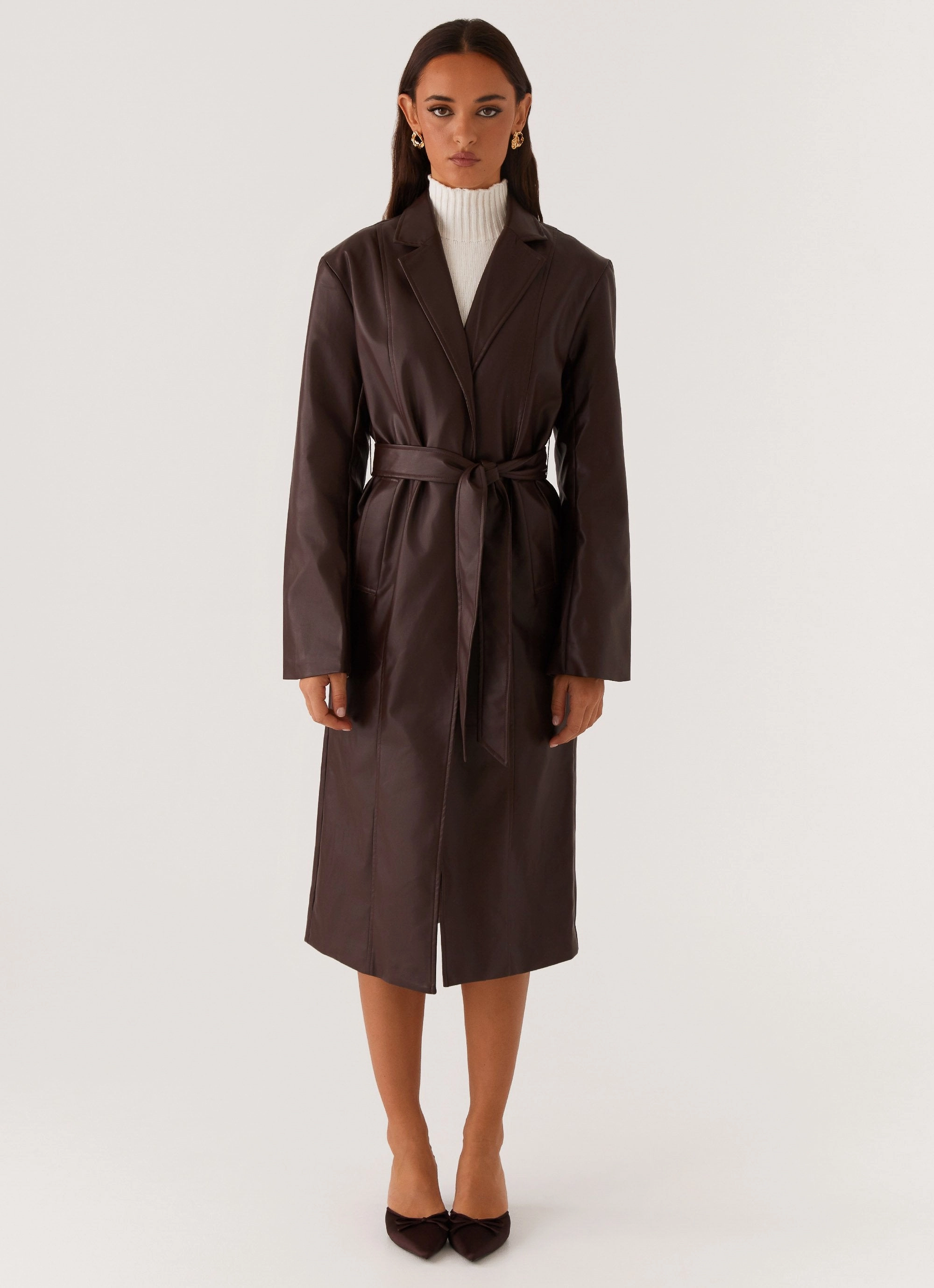Dixie Trench Coat - Chocolate Thermoplastic Elastomer Trim City Commuter