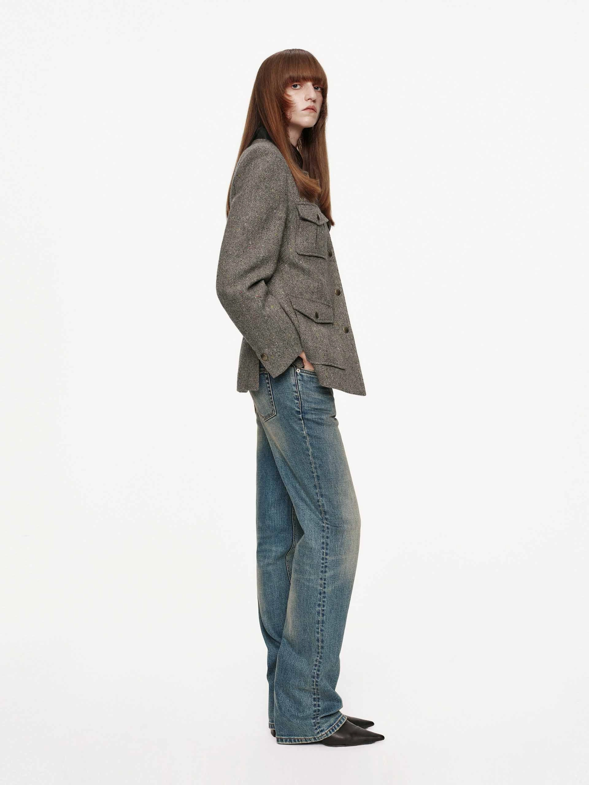 Donegal Tweed Button Coat