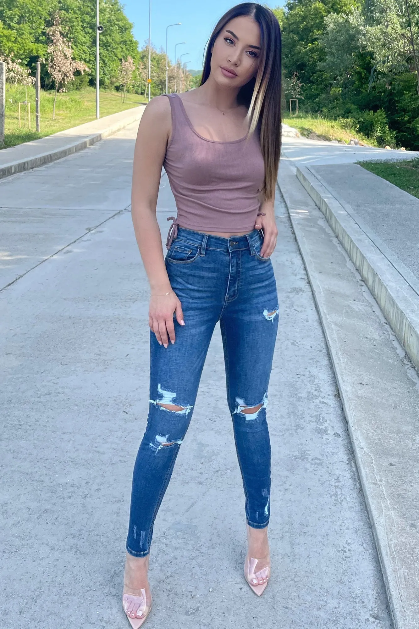 Dont Believe It Skinny Jeans - Dark Denim