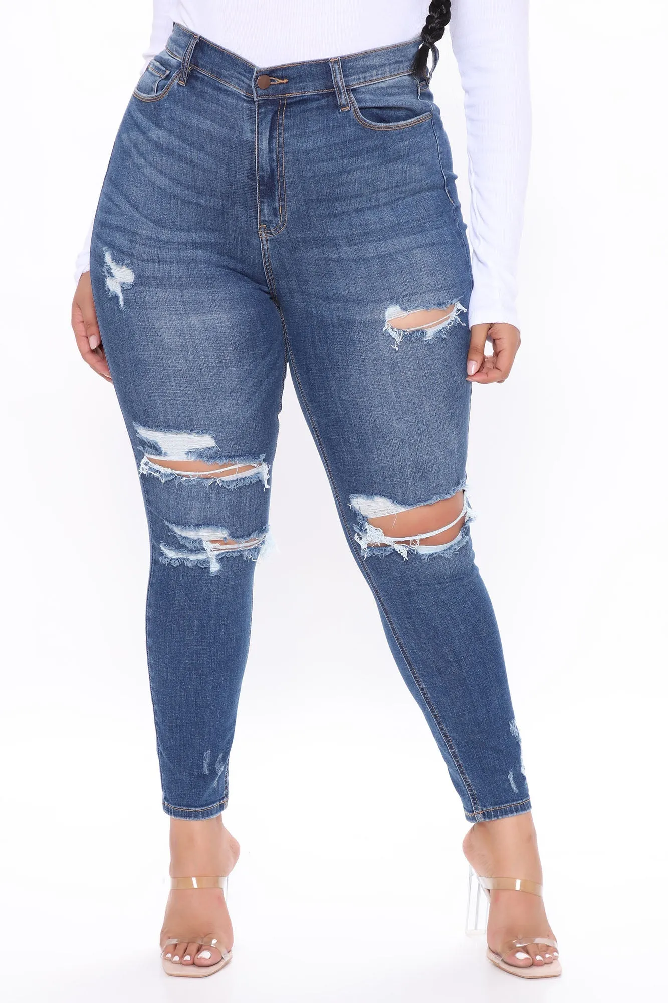 Dont Believe It Skinny Jeans - Dark Denim