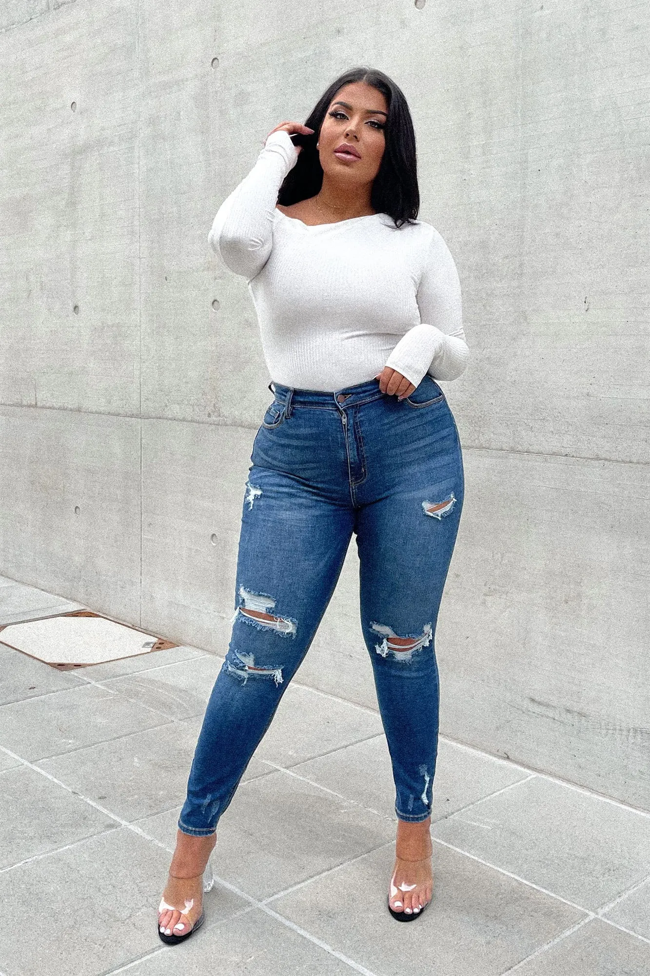 Dont Believe It Skinny Jeans - Dark Denim