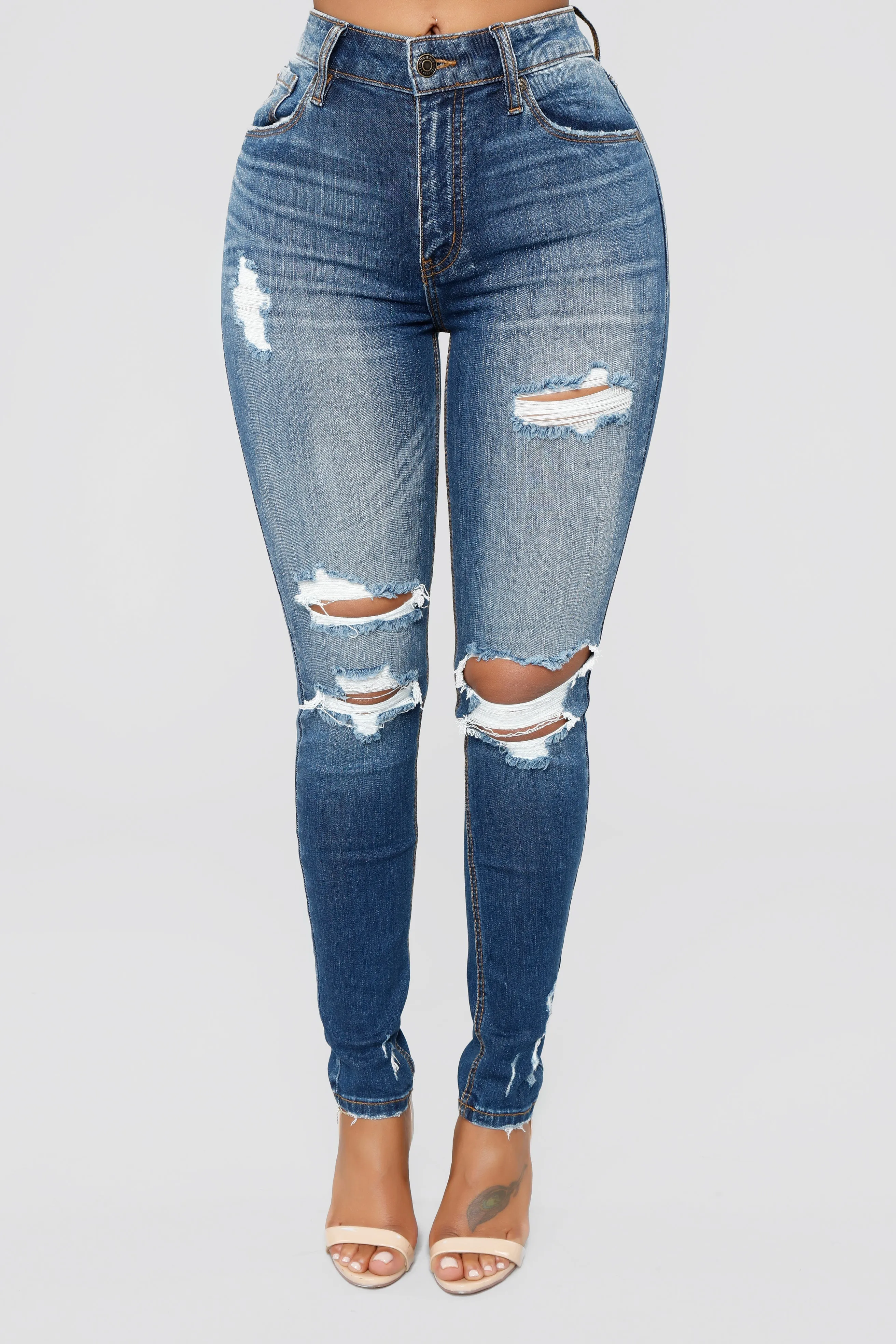 Dont Believe It Skinny Jeans - Dark Denim