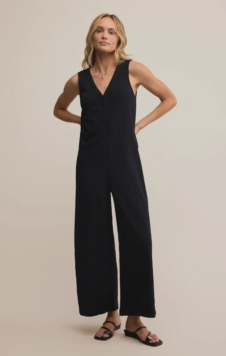 Quick Access Slit Tailored Placket Solace Jumpsuit
