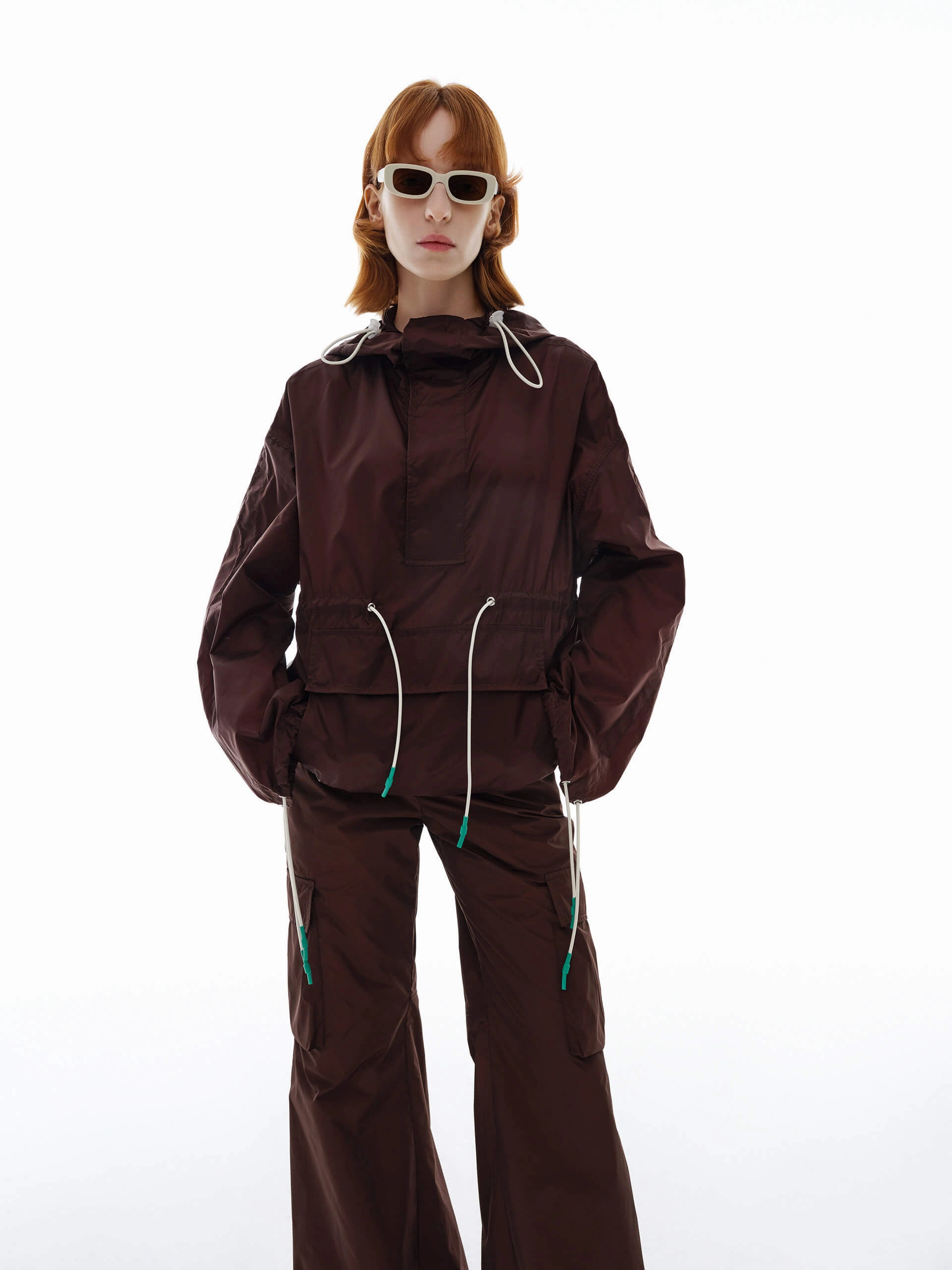 Drawstring Detail Hood Sweatshirt