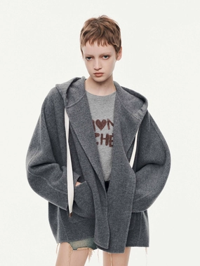 Drawstring Detail Wool Coat