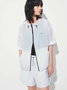 Drawstring Hem Hooded Coat Drawstring Hem Hooded Coat