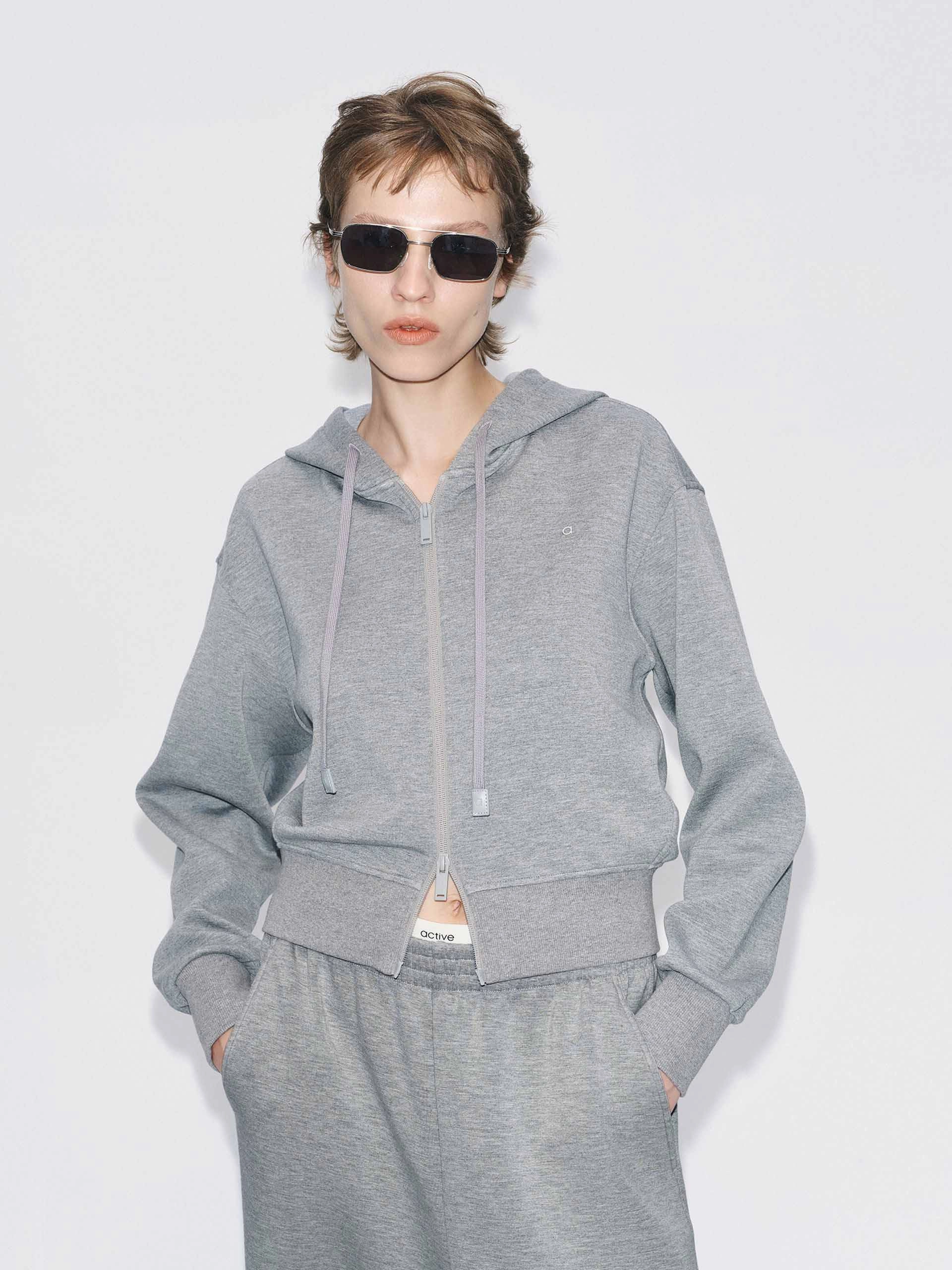 Drawstring Hooded Active Jacket