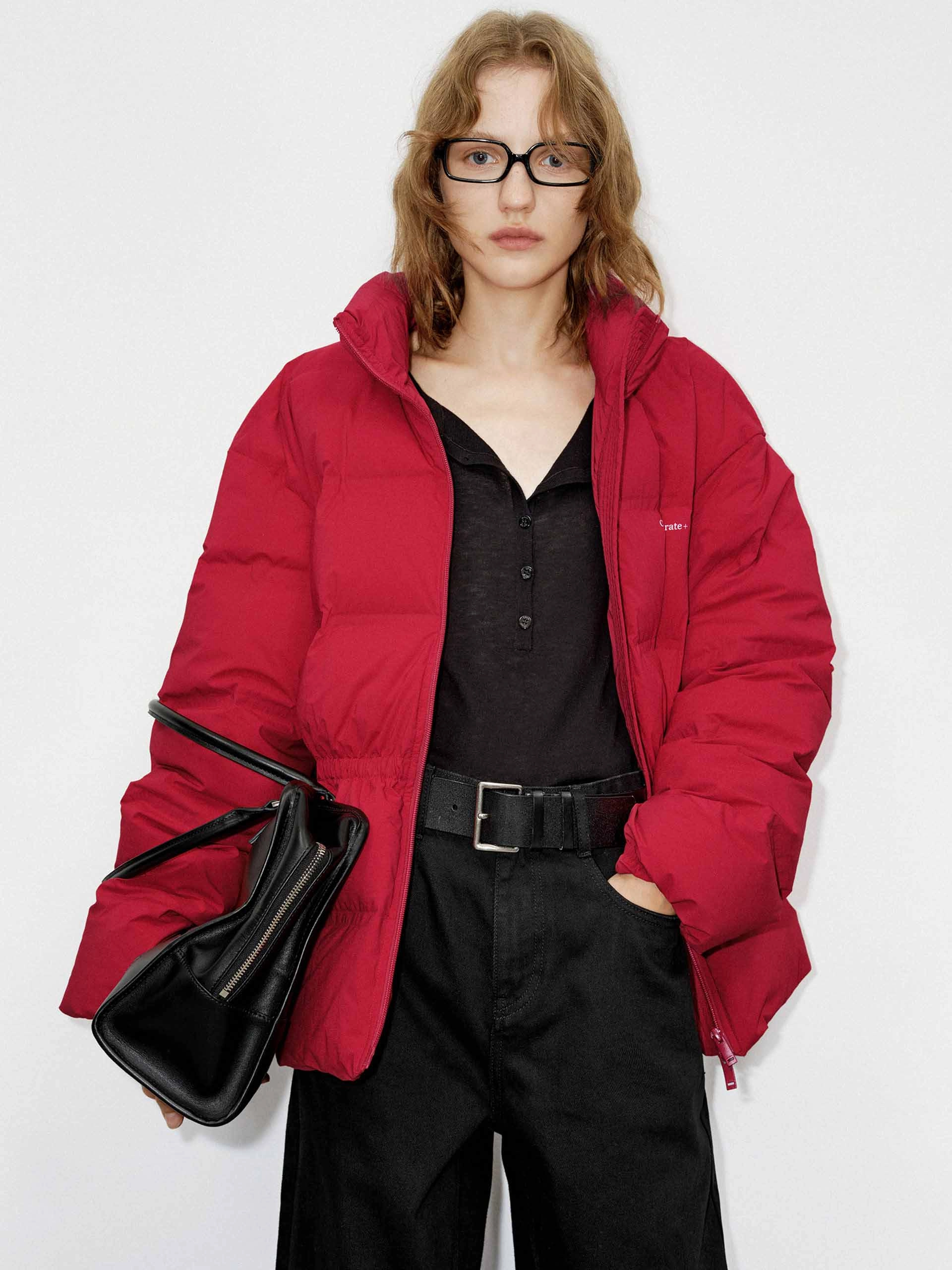 Drawstring Waist Down Jacket