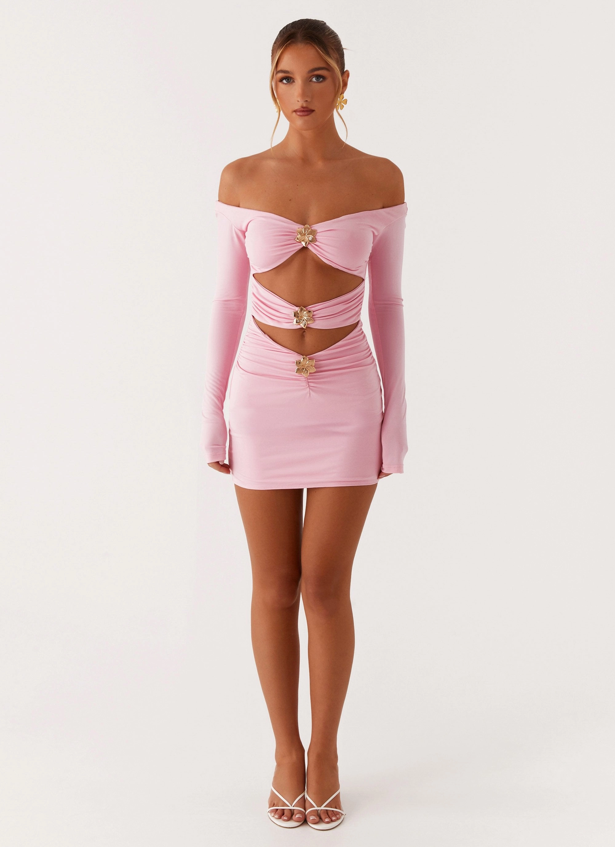Fine Texture Dream Girl Mini Dress - Pink