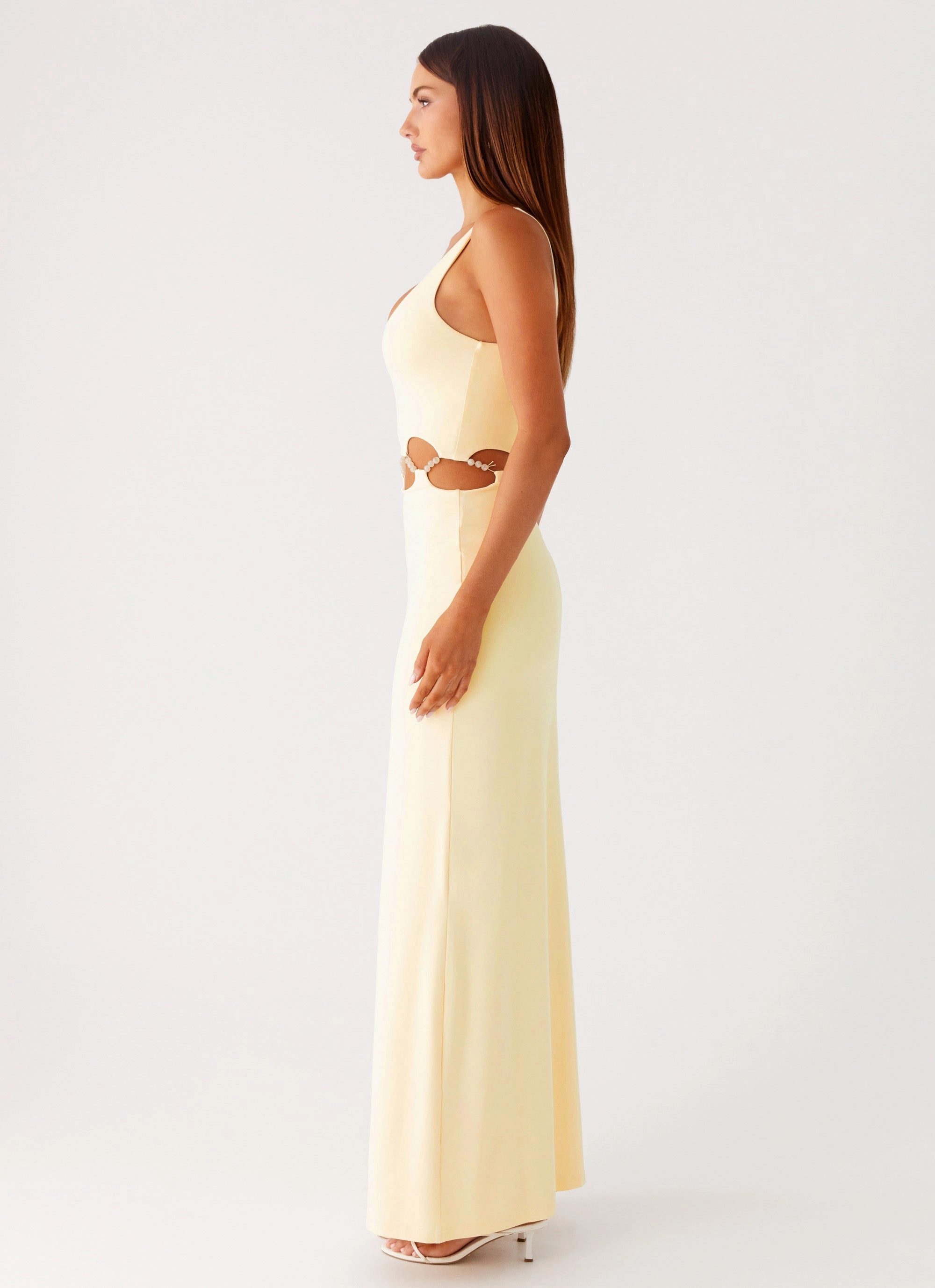 Dreamboat Beaded Maxi Dress - Yellow Timeless Look Wear