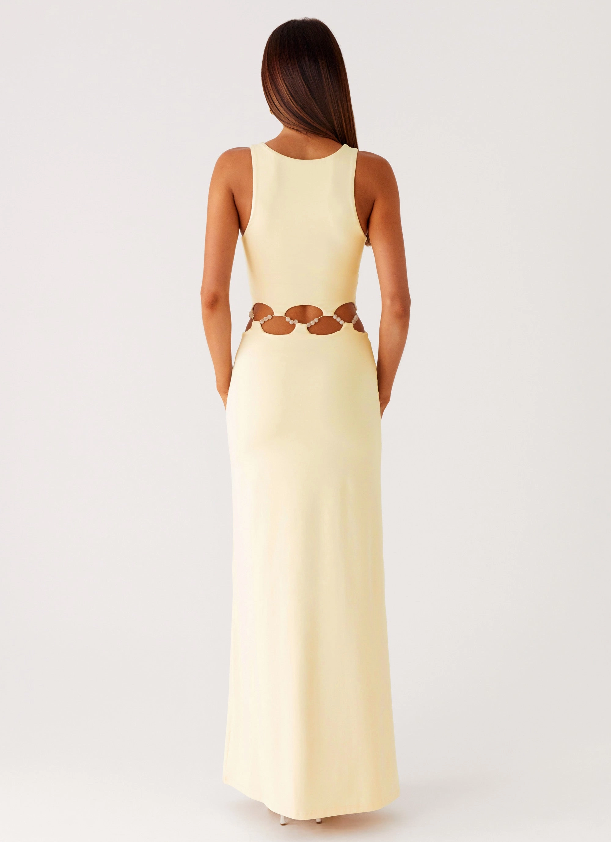 Dreamboat Beaded Maxi Dress - Yellow Street Flex