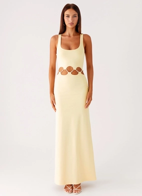 Dreamboat Beaded Maxi Dress - Yellow Heritage-Brand summer breeze