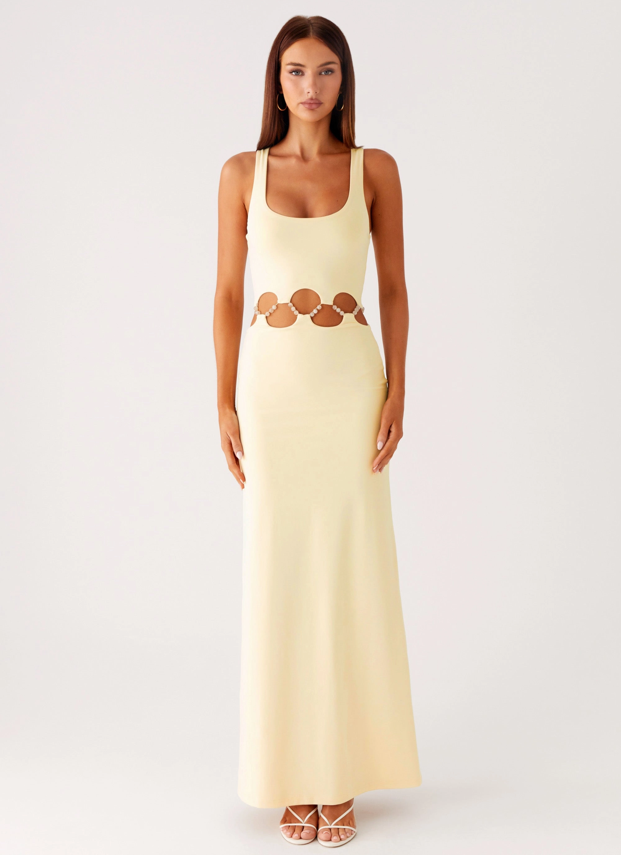 Dreamboat Beaded Maxi Dress - Yellow Heritage-Brand summer breeze