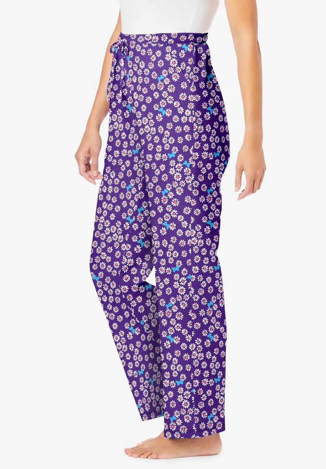 Dreams & Co. Plus Size Knit Sleep Pant