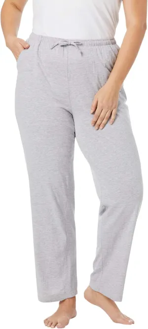Dreams & Co. Plus Size Knit Sleep Pant
