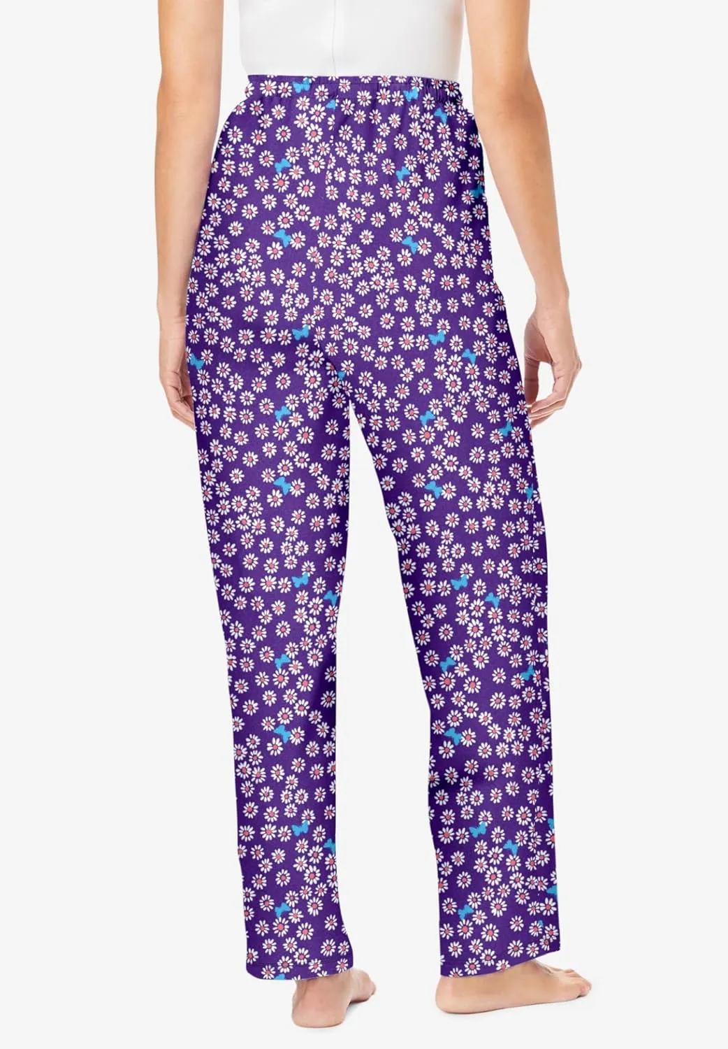 Dreams & Co. Plus Size Knit Sleep Pant