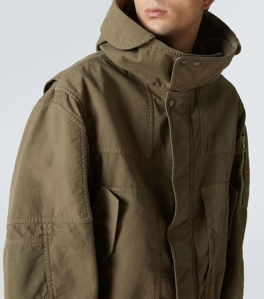 Dries Van Noten Hooded cotton jacket