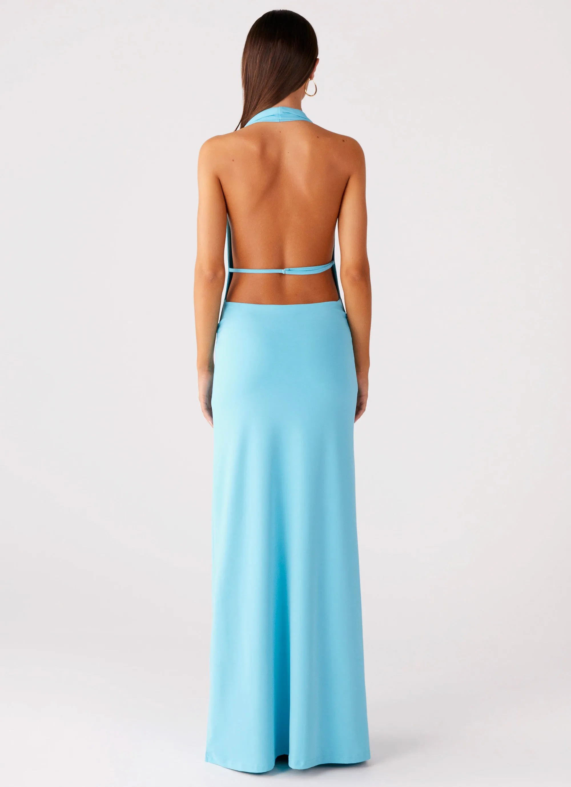 Lounge Comfort Driftwood Cowl Maxi Dress - Turquoise