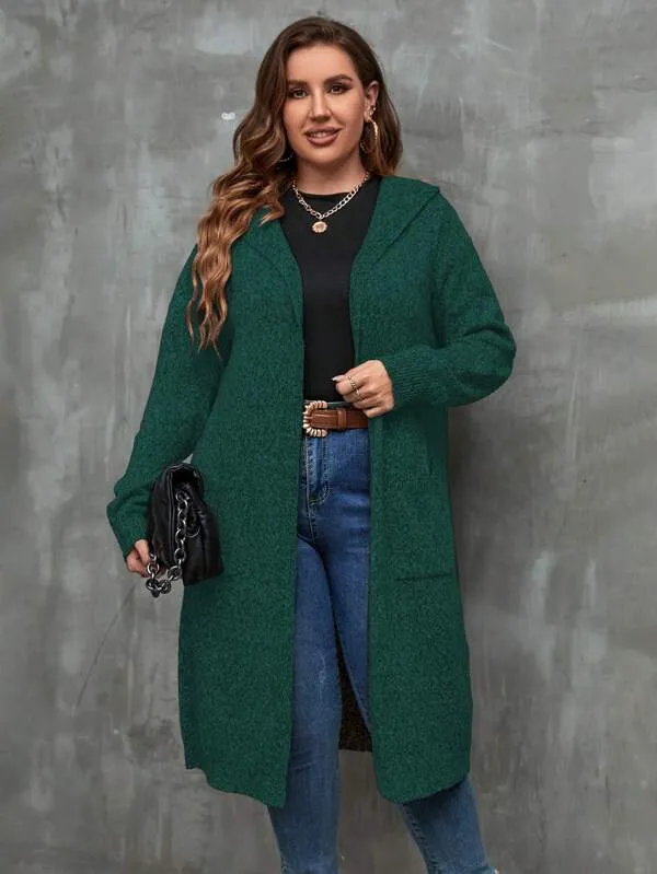 Dual Pocket Hooded Duster Cardigan