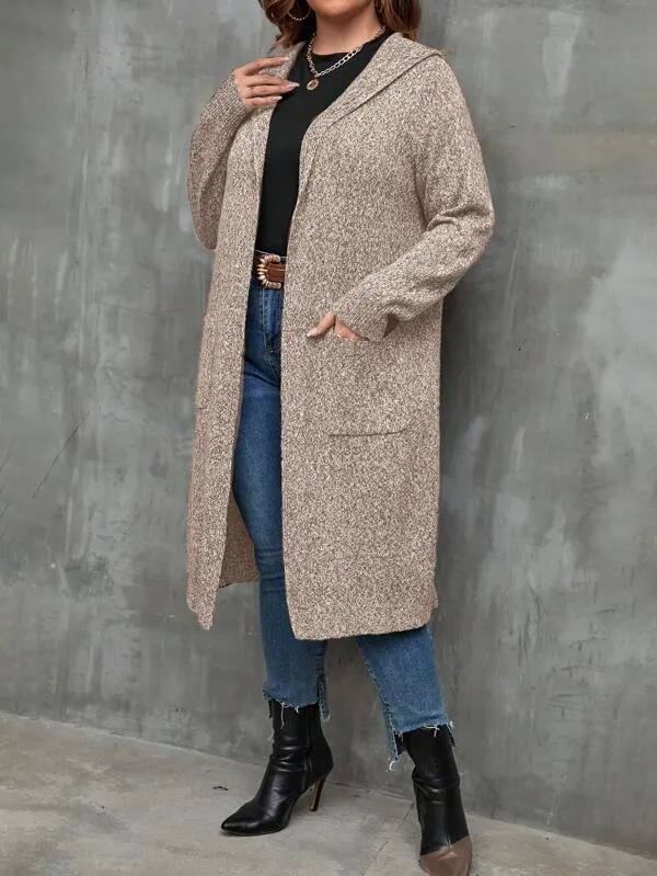 Dual Pocket Hooded Duster Cardigan