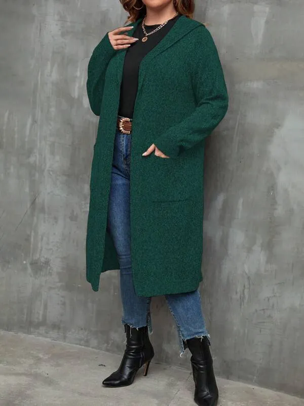 Dual Pocket Hooded Duster Cardigan