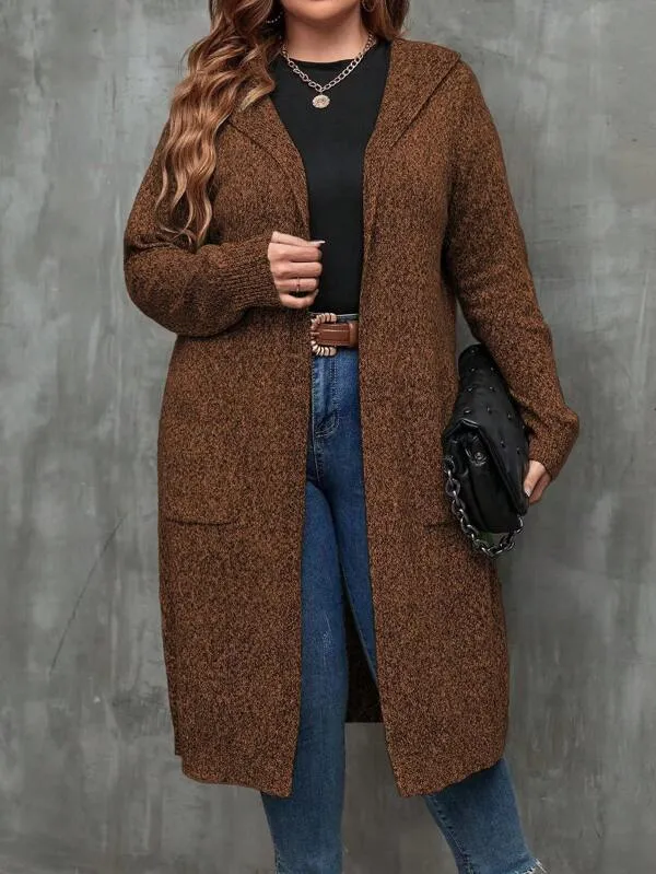 Dual Pocket Hooded Duster Cardigan