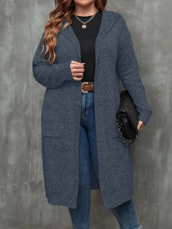 Dual Pocket Hooded Duster Cardigan