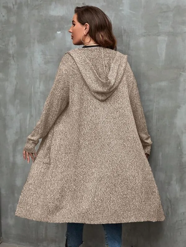 Dual Pocket Hooded Duster Cardigan