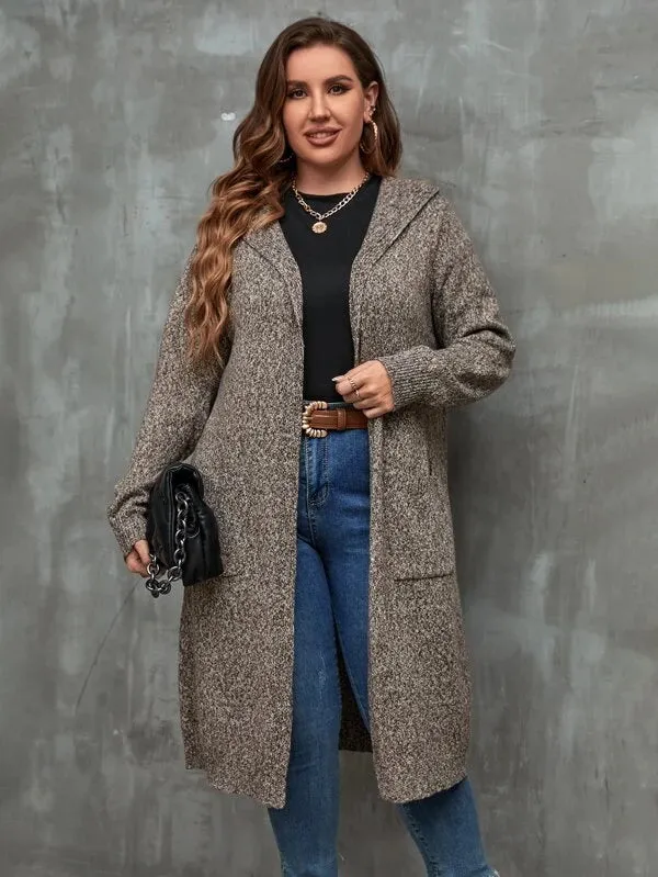 Dual Pocket Hooded Duster Cardigan