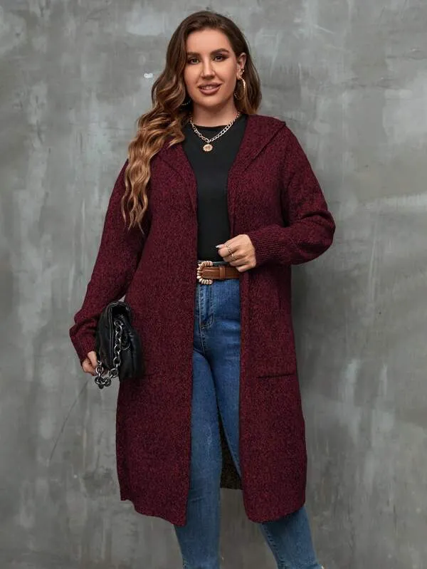 Dual Pocket Hooded Duster Cardigan
