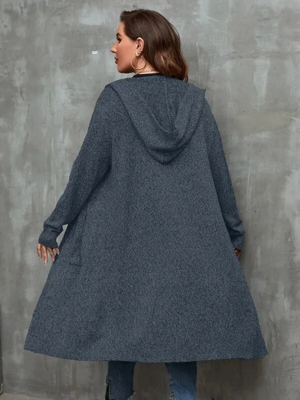 Dual Pocket Hooded Duster Cardigan