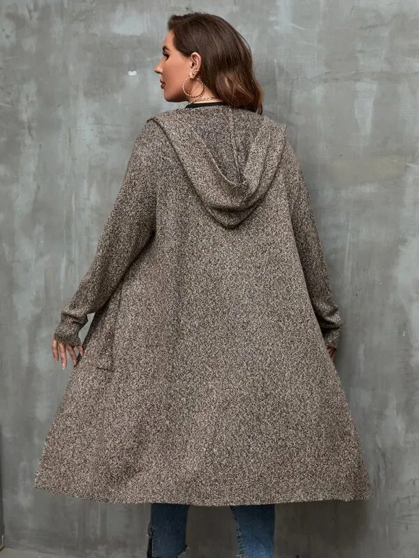 Dual Pocket Hooded Duster Cardigan