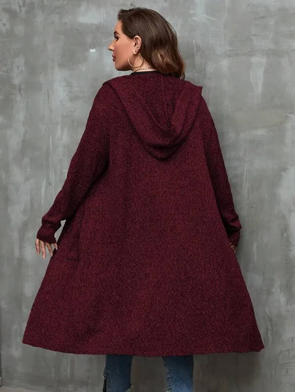 Dual Pocket Hooded Duster Cardigan