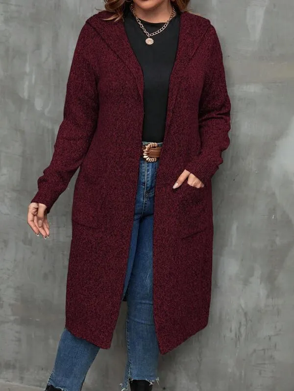 Dual Pocket Hooded Duster Cardigan