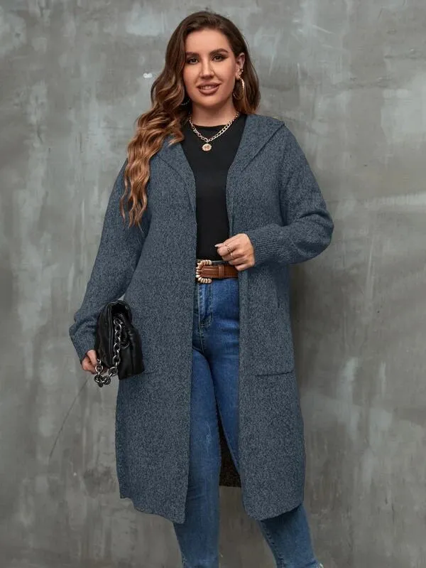Dual Pocket Hooded Duster Cardigan