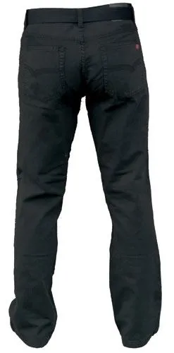 Duke Men's Plus Size Jeans Bedford Cord With Belt in Black Waist 40 to 60"