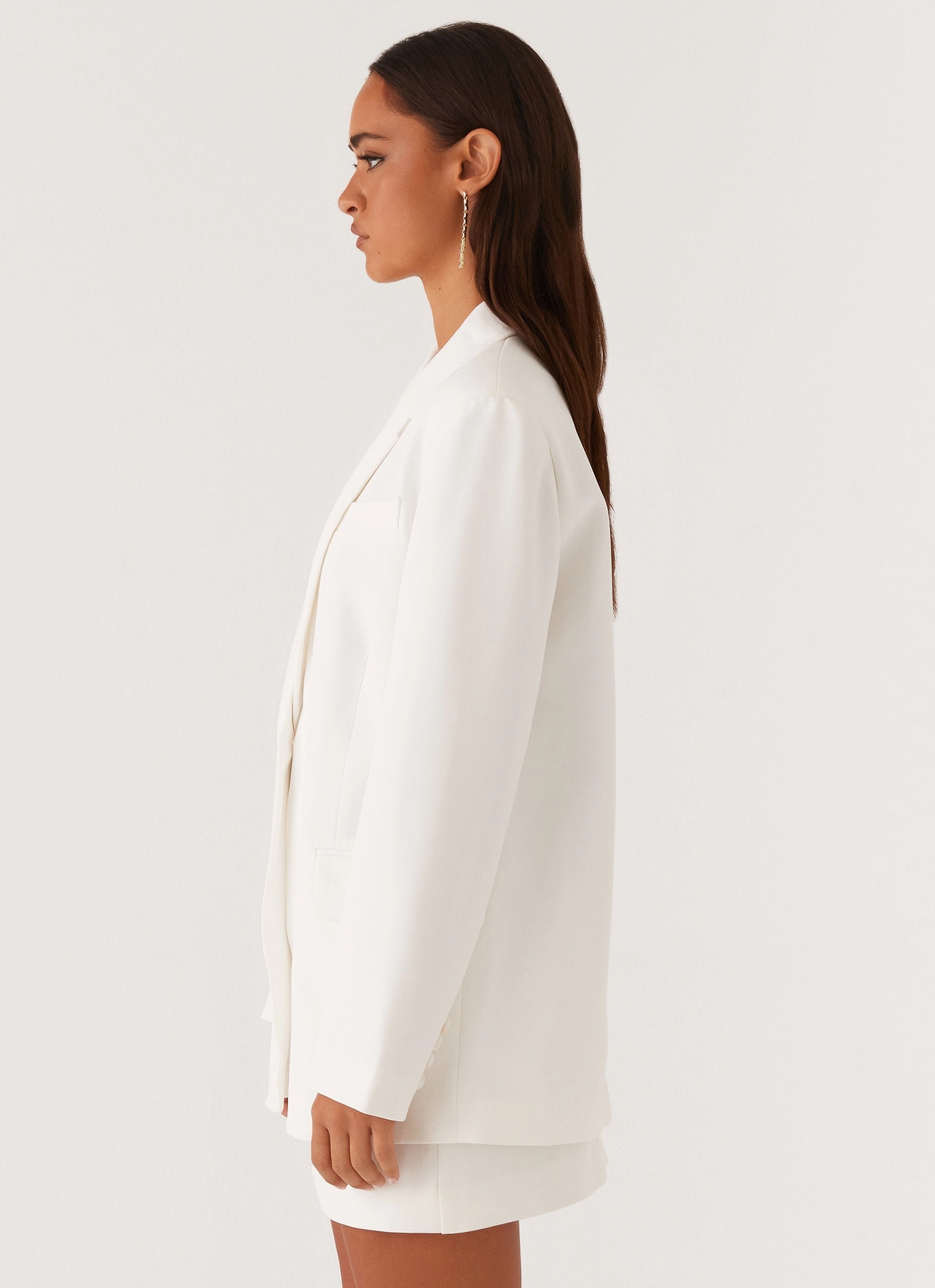 Concrete Jungle Oversized Blazer - Off White YKK Fasteners Weekend Chill Style