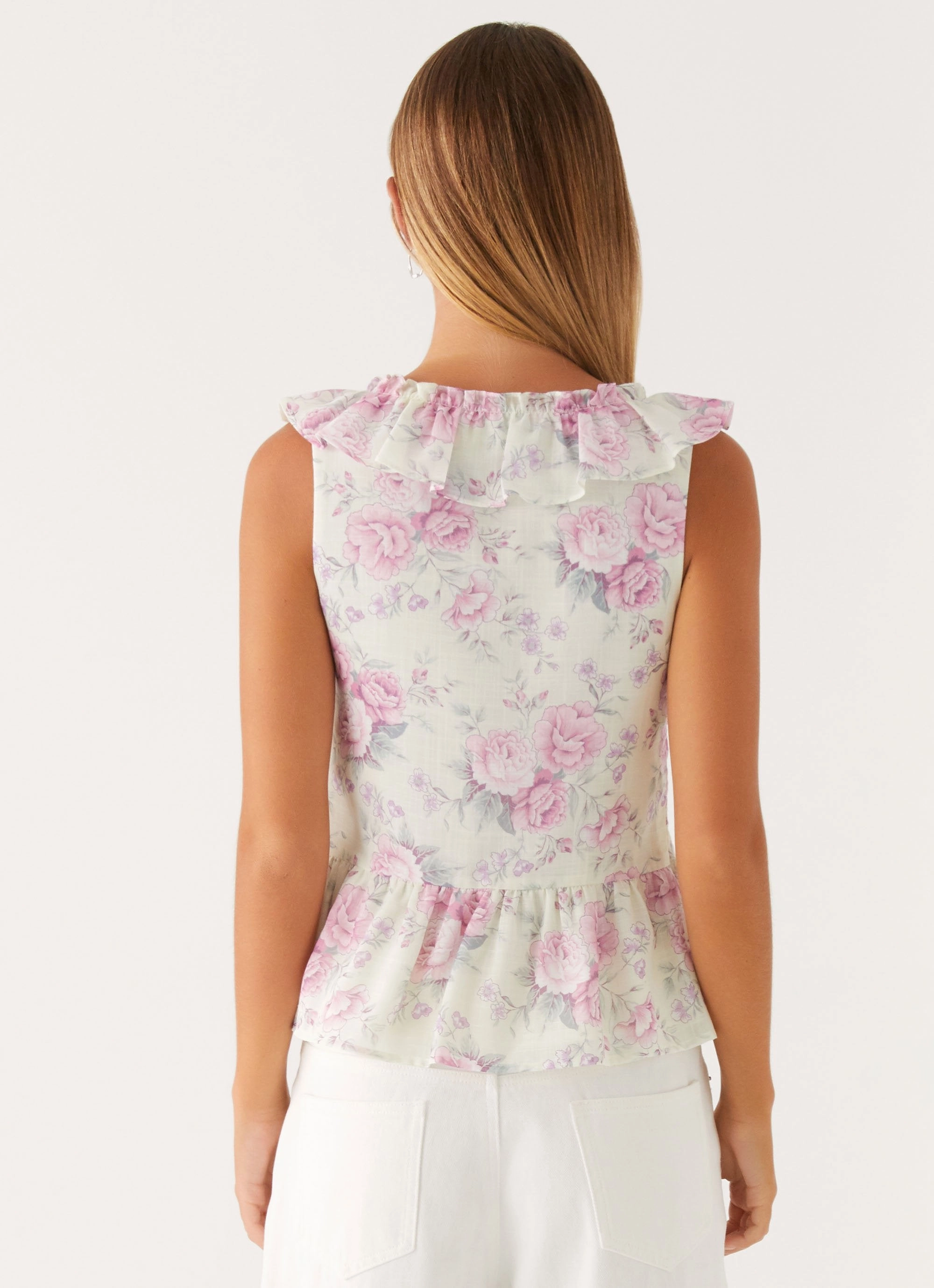PolishedFinish CroppedLength Layne Top - Vintage Floral