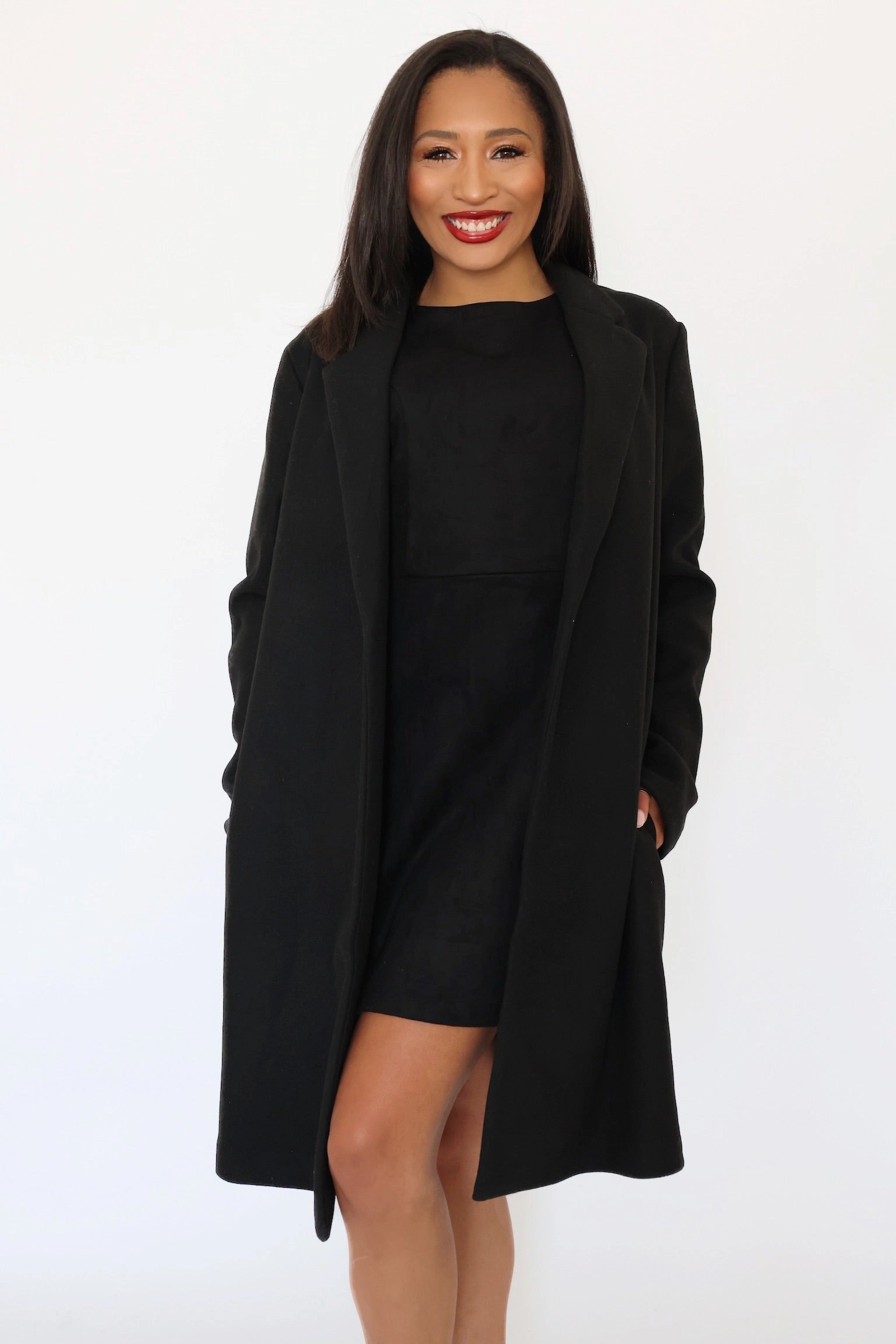 Tuscany Faux Suede Mini Dress (FINAL SALE) Quick Dry Technology Flex Fit Shoulder Construction