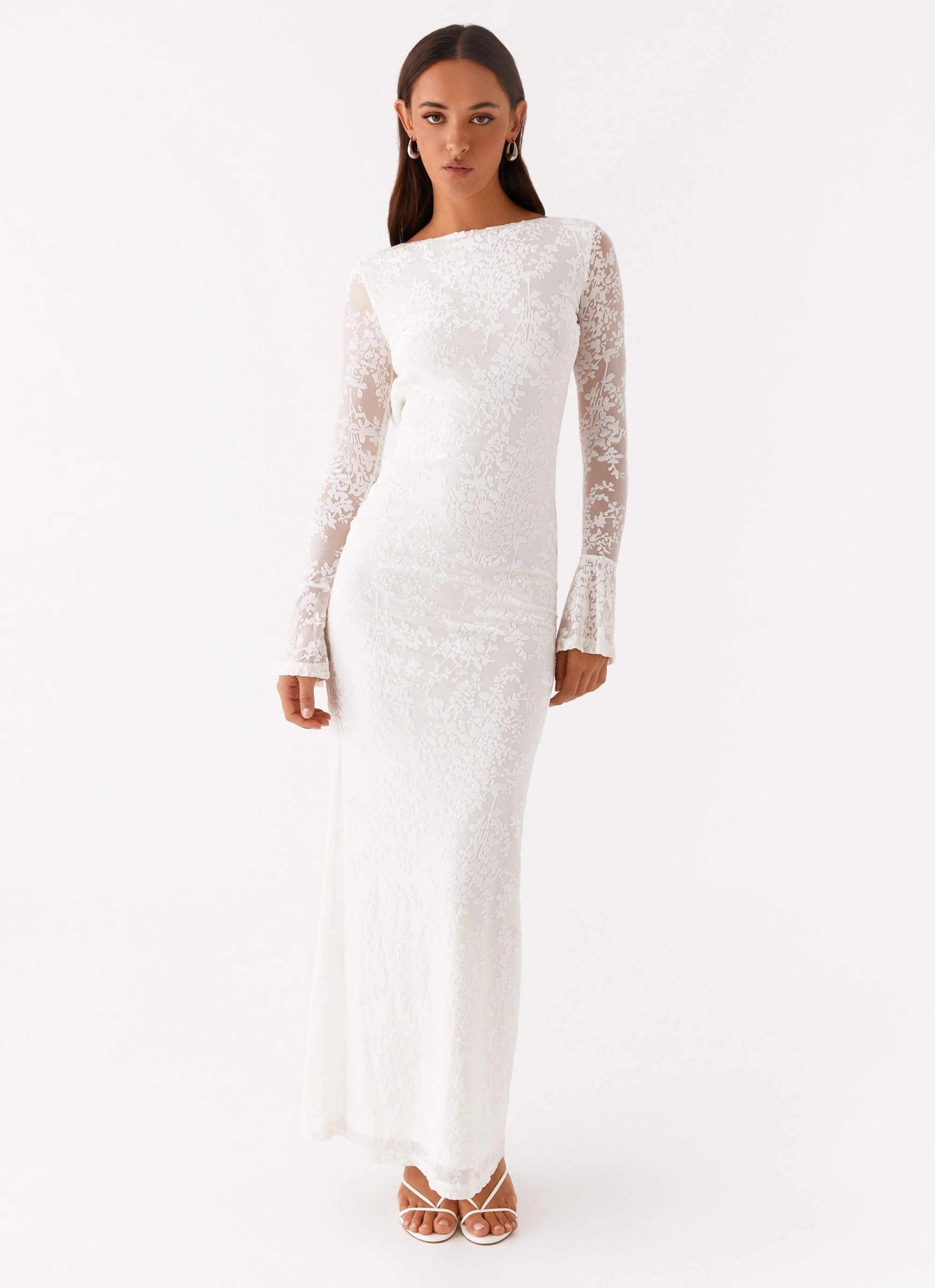 Classic Comfort Charming Design Thriving Maxi Dress - White