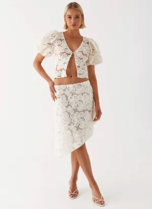 DynamicElasticity Orchid Breeze Top - Ivory Reversible Layering Tech Layered Collar Structure Orchid Breeze Top - Ivory